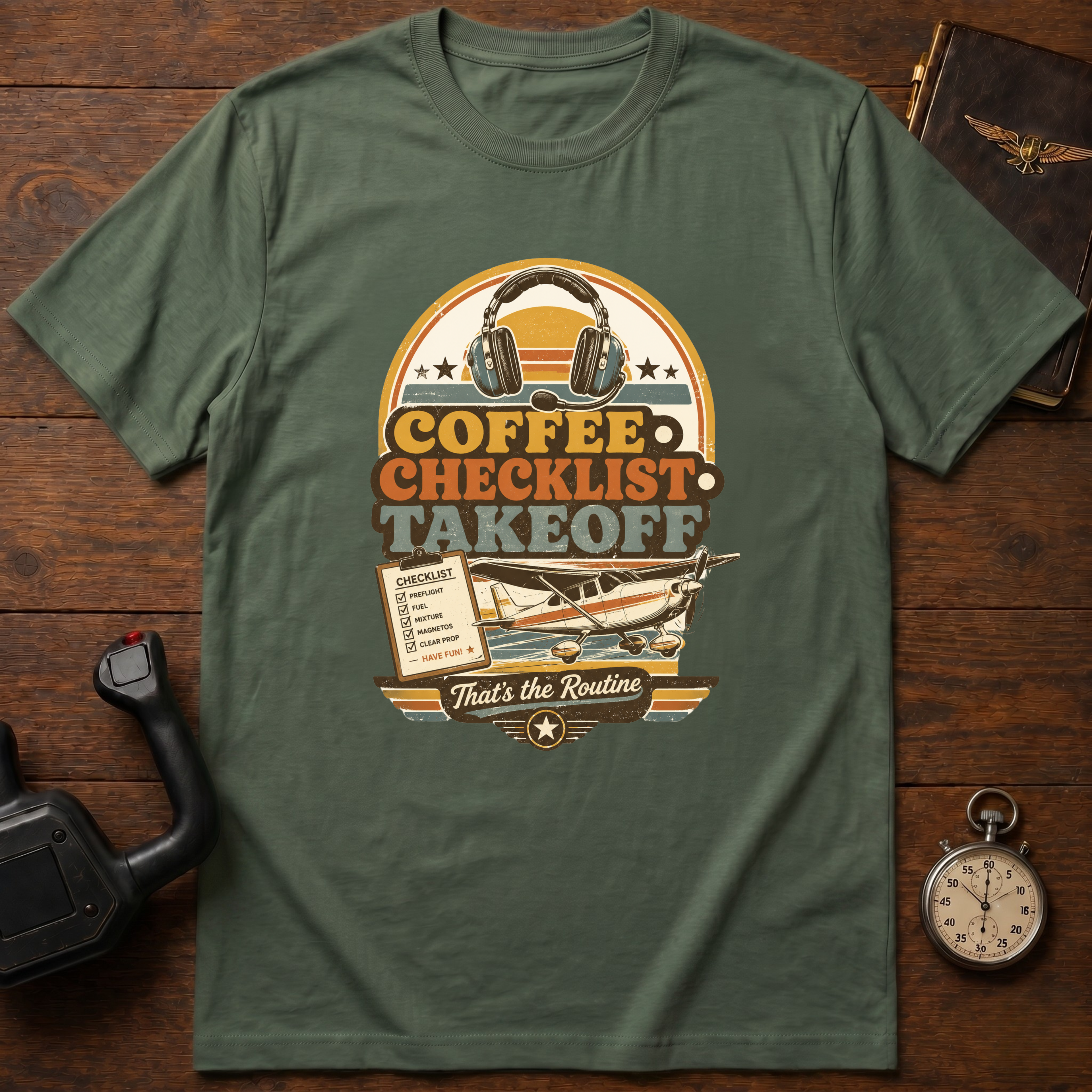 Coffee. Checklist. Takeoff T-Shirt