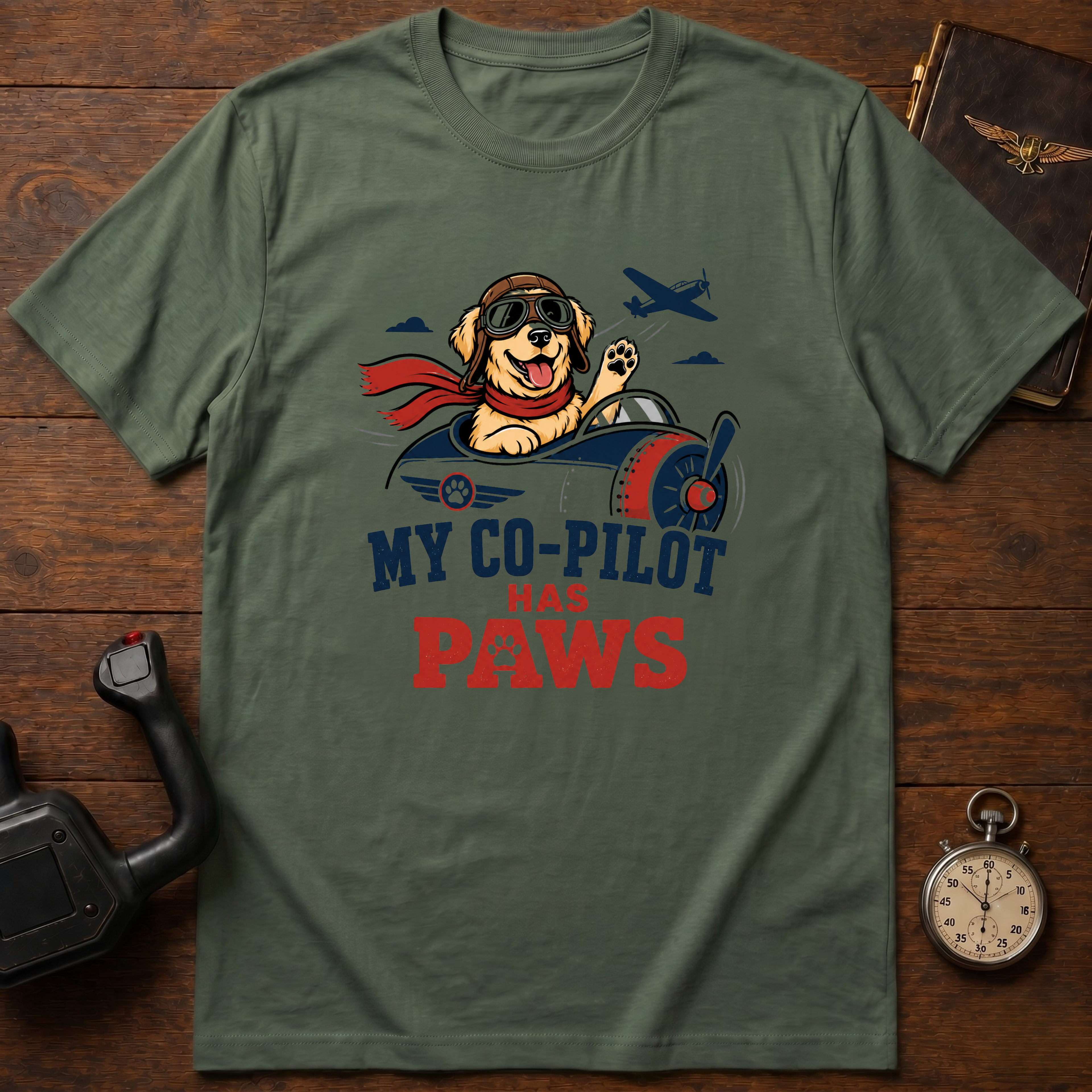 My Co-Pilot Has Paws T-Shirt