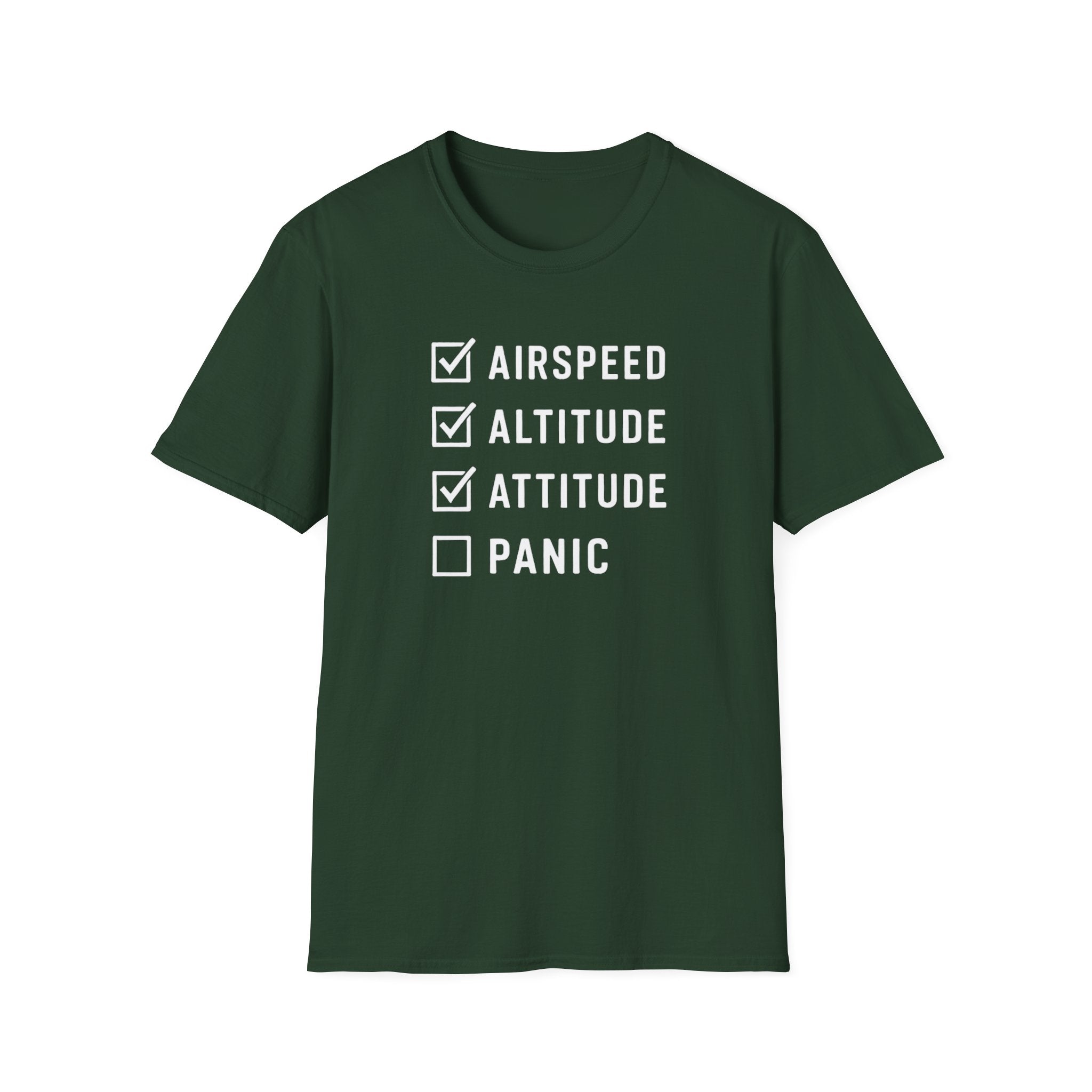 Airspeed Altitude Attitude Panic T-Shirt