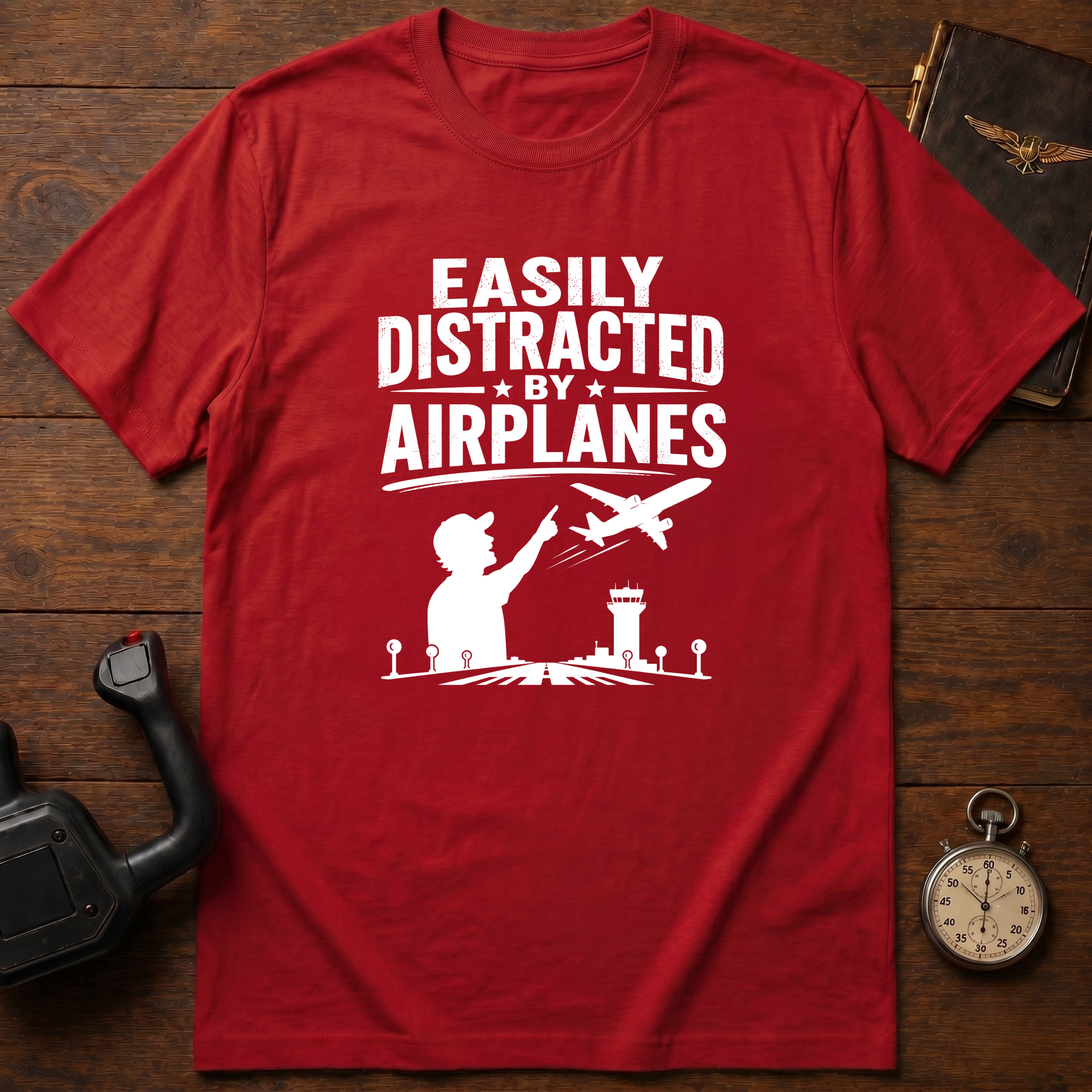 Easily Distracted By Airplanes T-Shirt