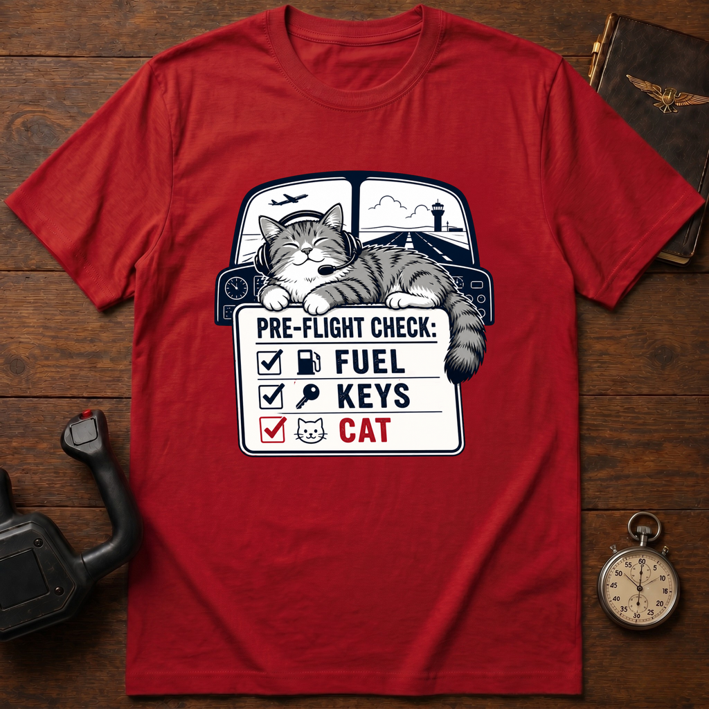 Pre-Flight Check - CAT T-Shirt