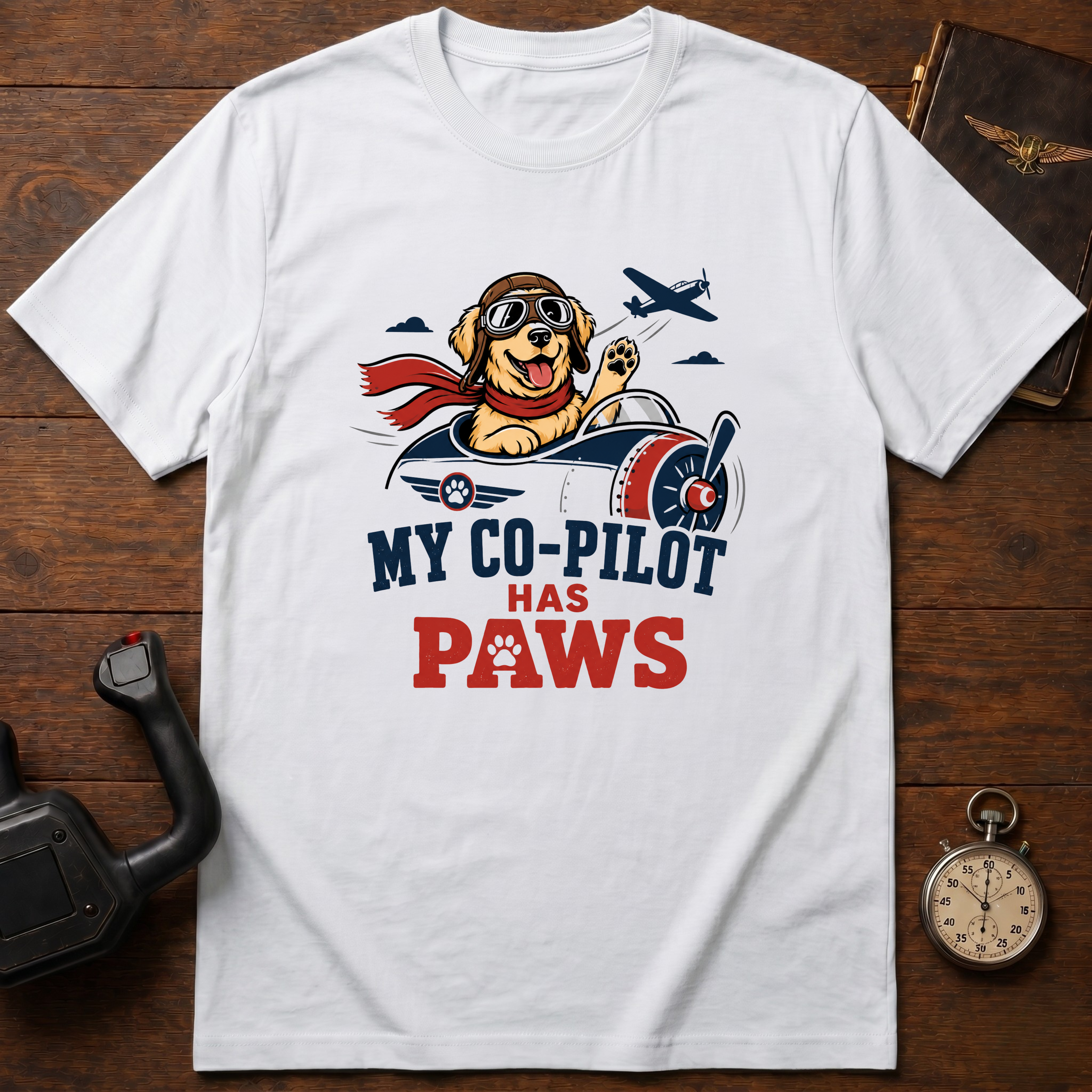 My Co-Pilot Has Paws T-Shirt