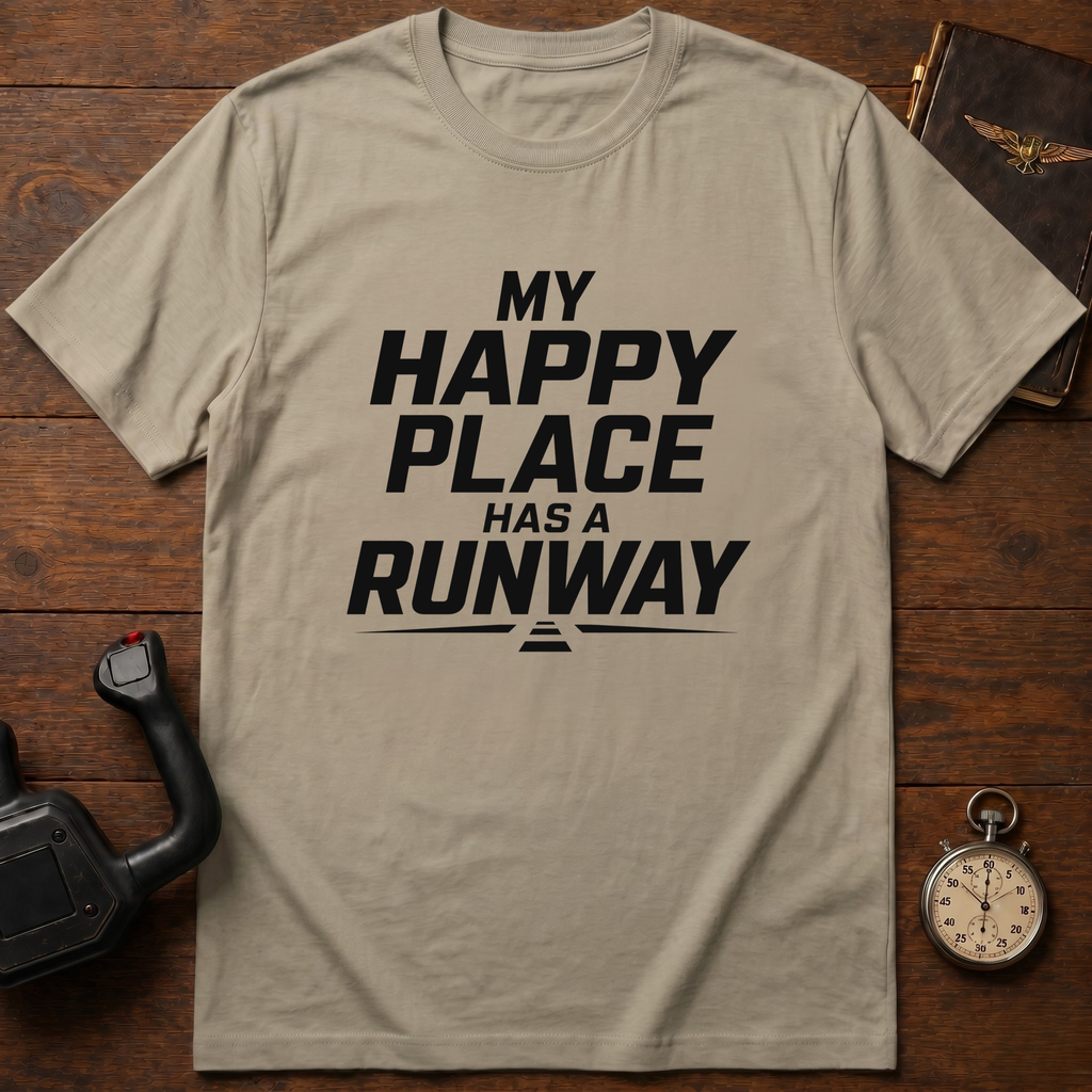 My Happy Place Has A Runway T-Shirt
