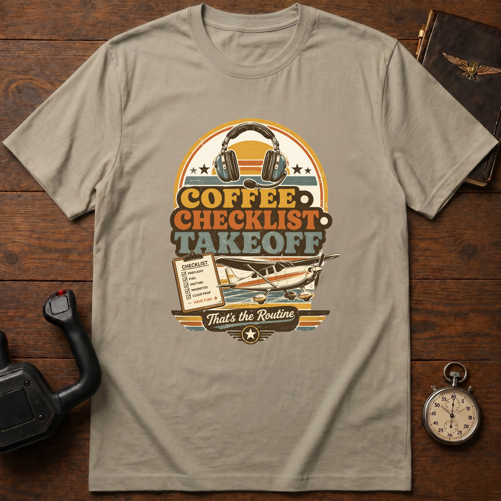 Coffee. Checklist. Takeoff T-Shirt