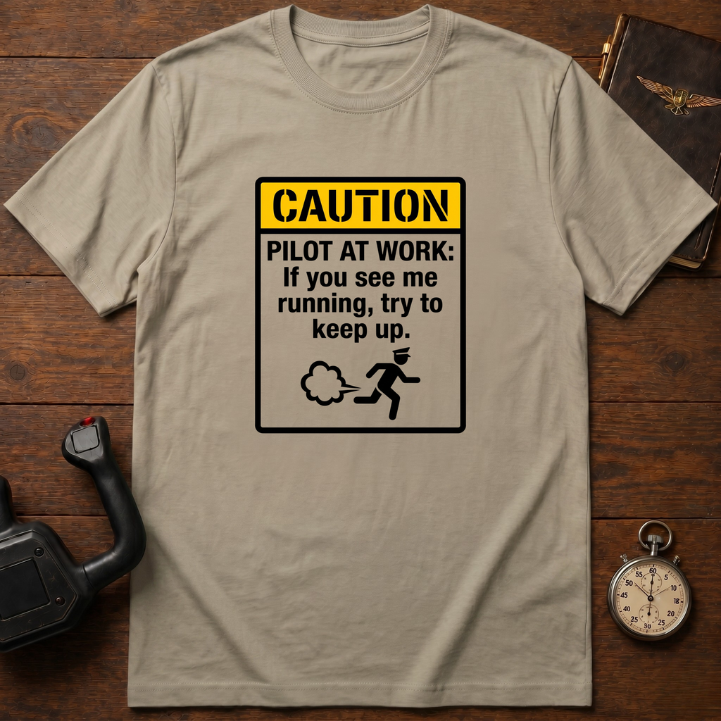 Caution: Pilot At Work T-Shirt