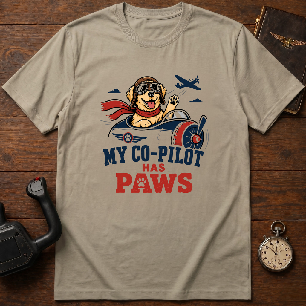 My Co-Pilot Has Paws T-Shirt