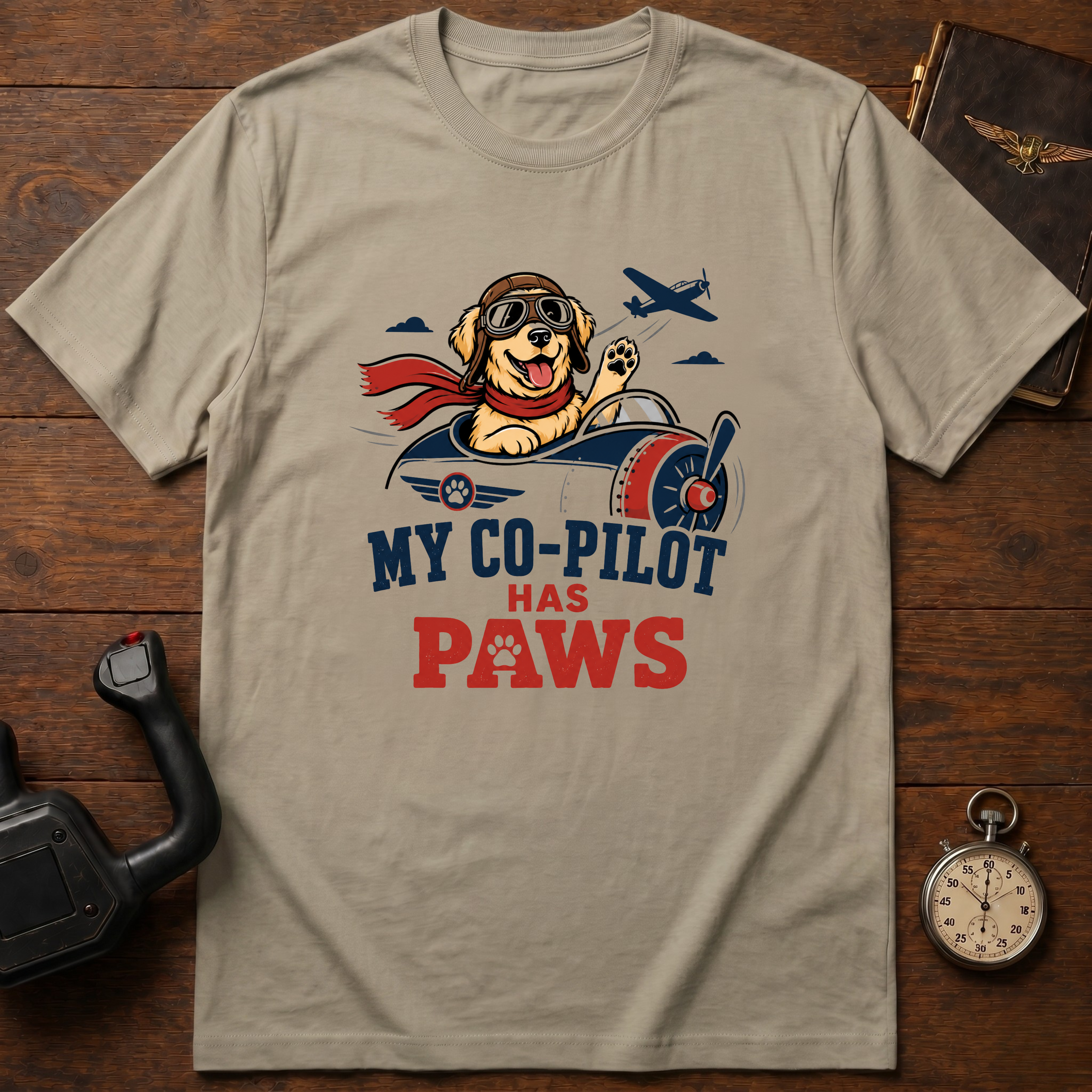 My Co-Pilot Has Paws T-Shirt