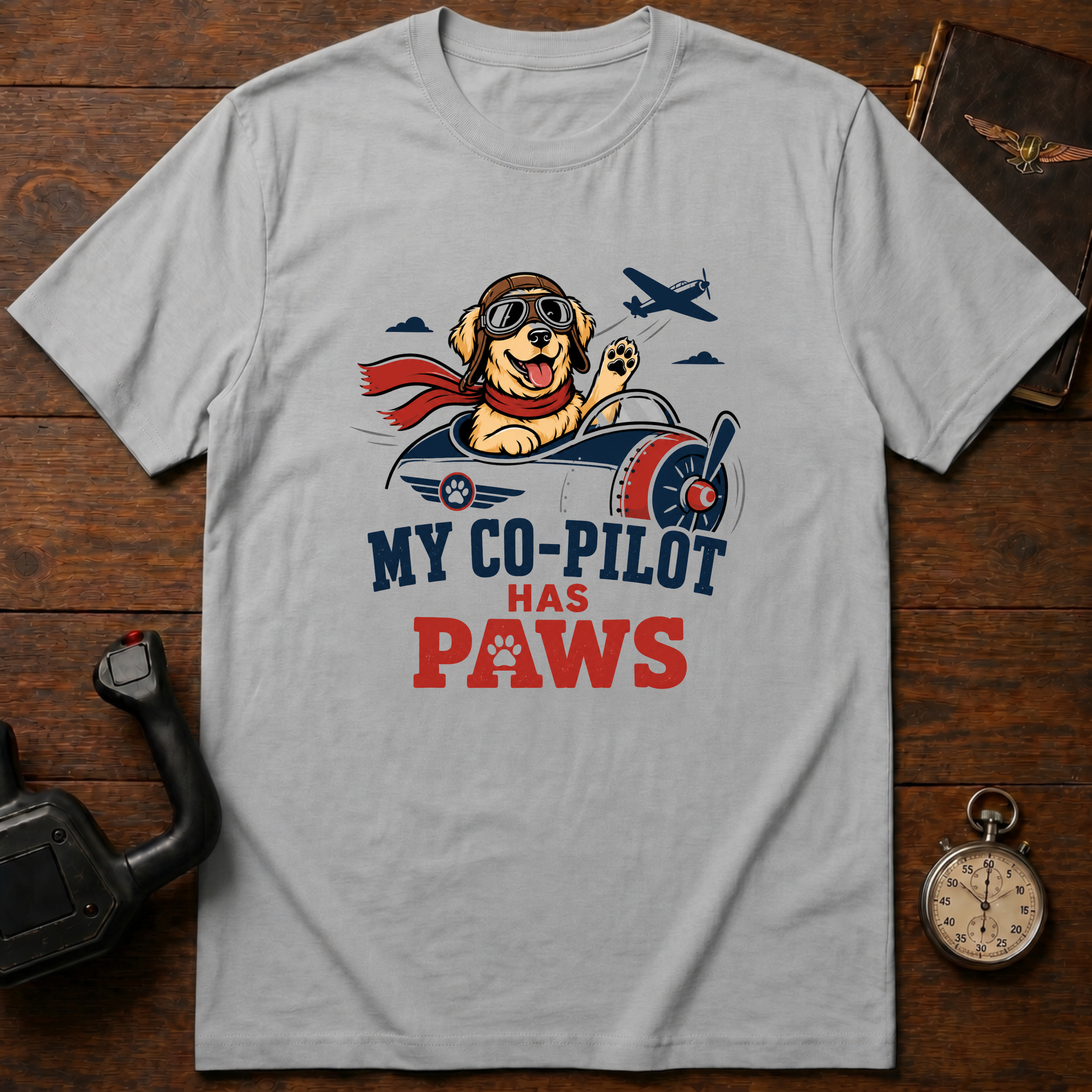 My Co-Pilot Has Paws T-Shirt