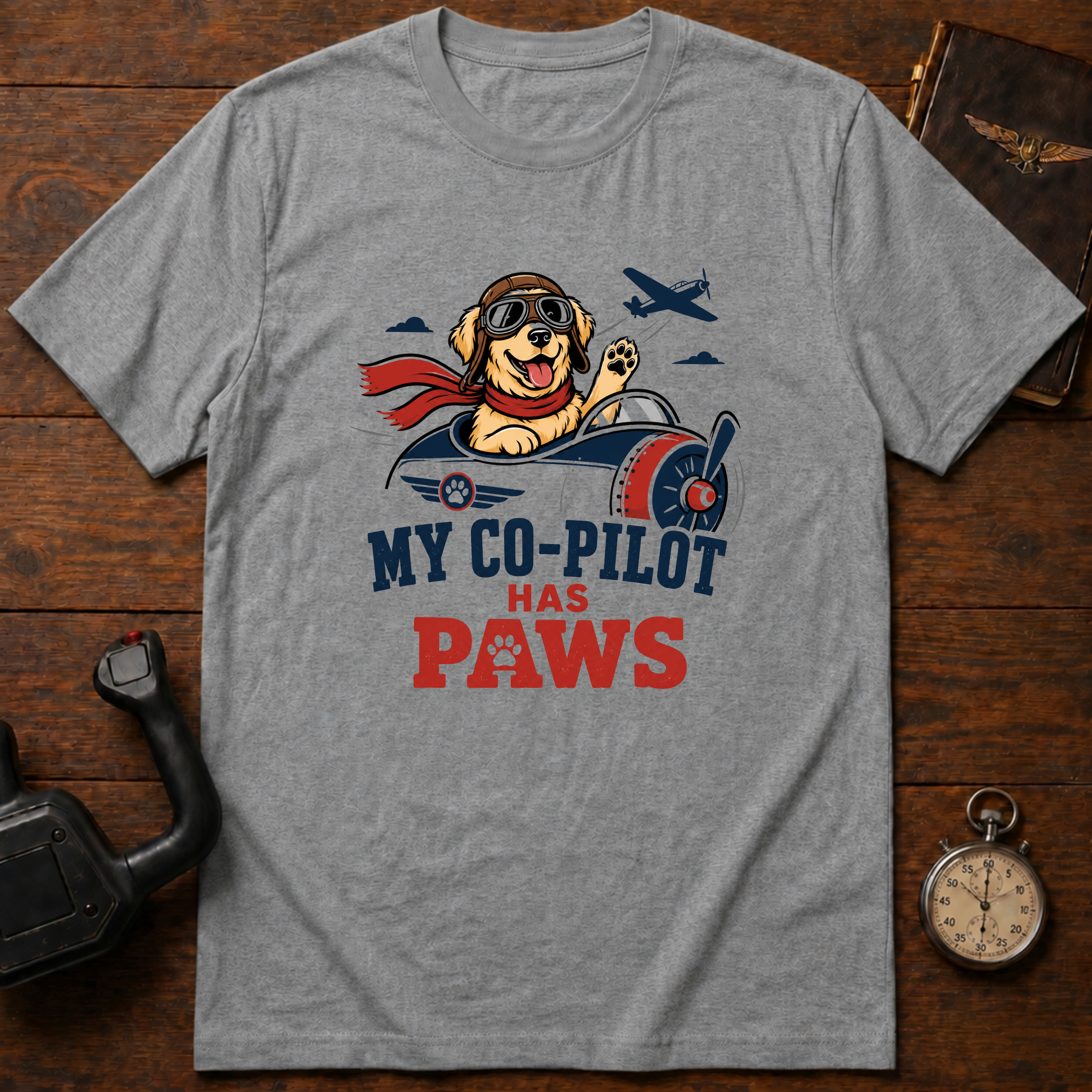 My Co-Pilot Has Paws T-Shirt