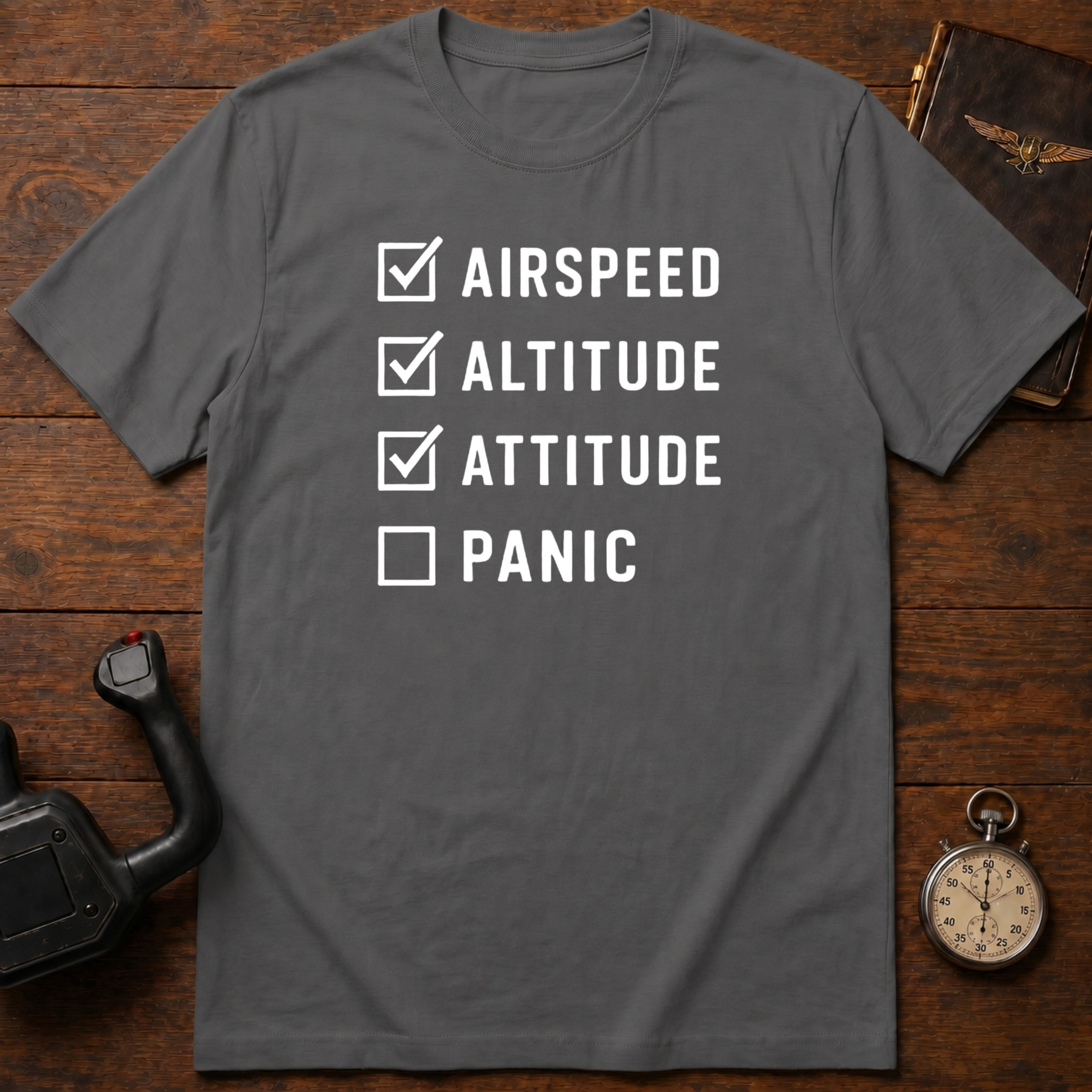Airspeed Altitude Attitude Panic T-Shirt