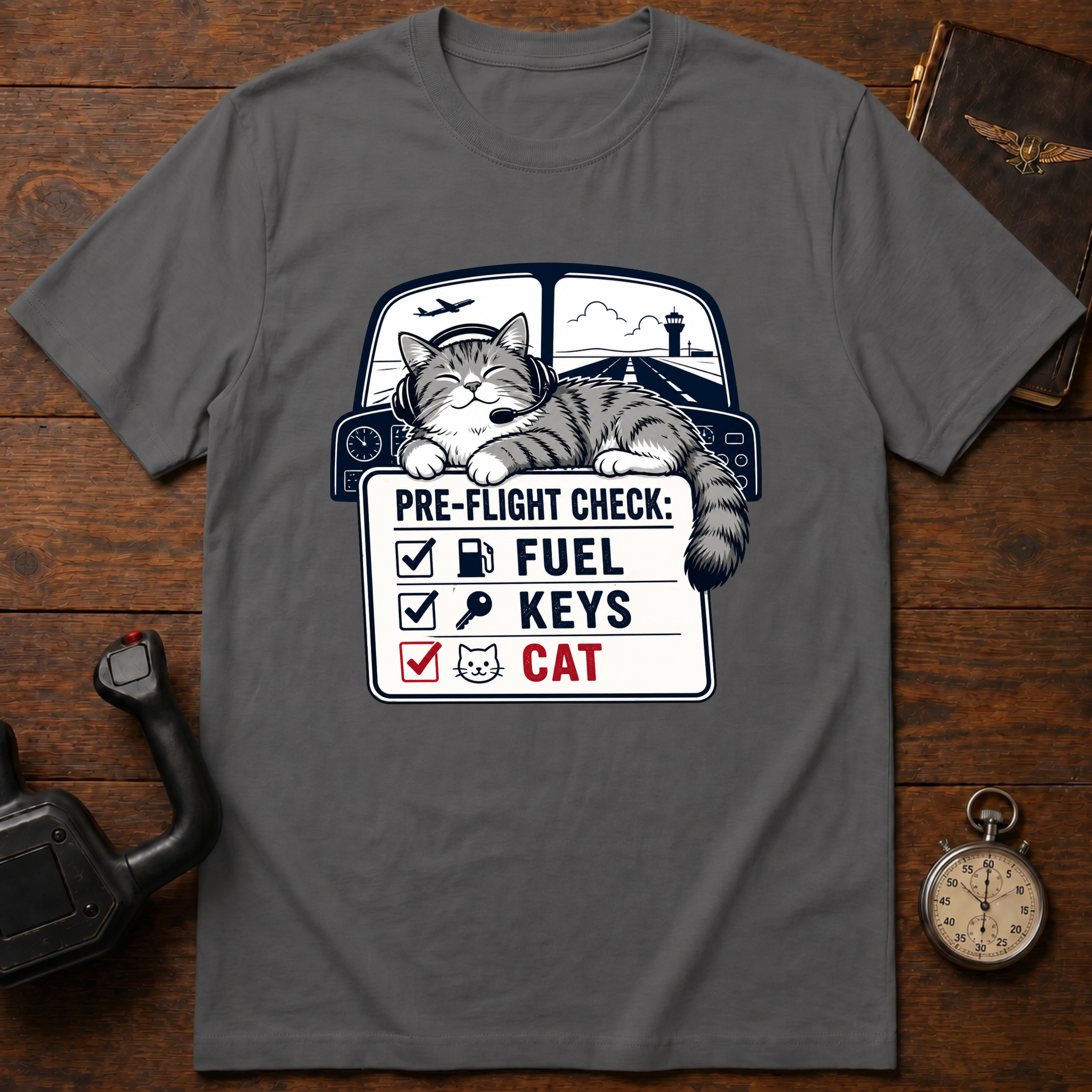 Pre-Flight Check - CAT T-Shirt