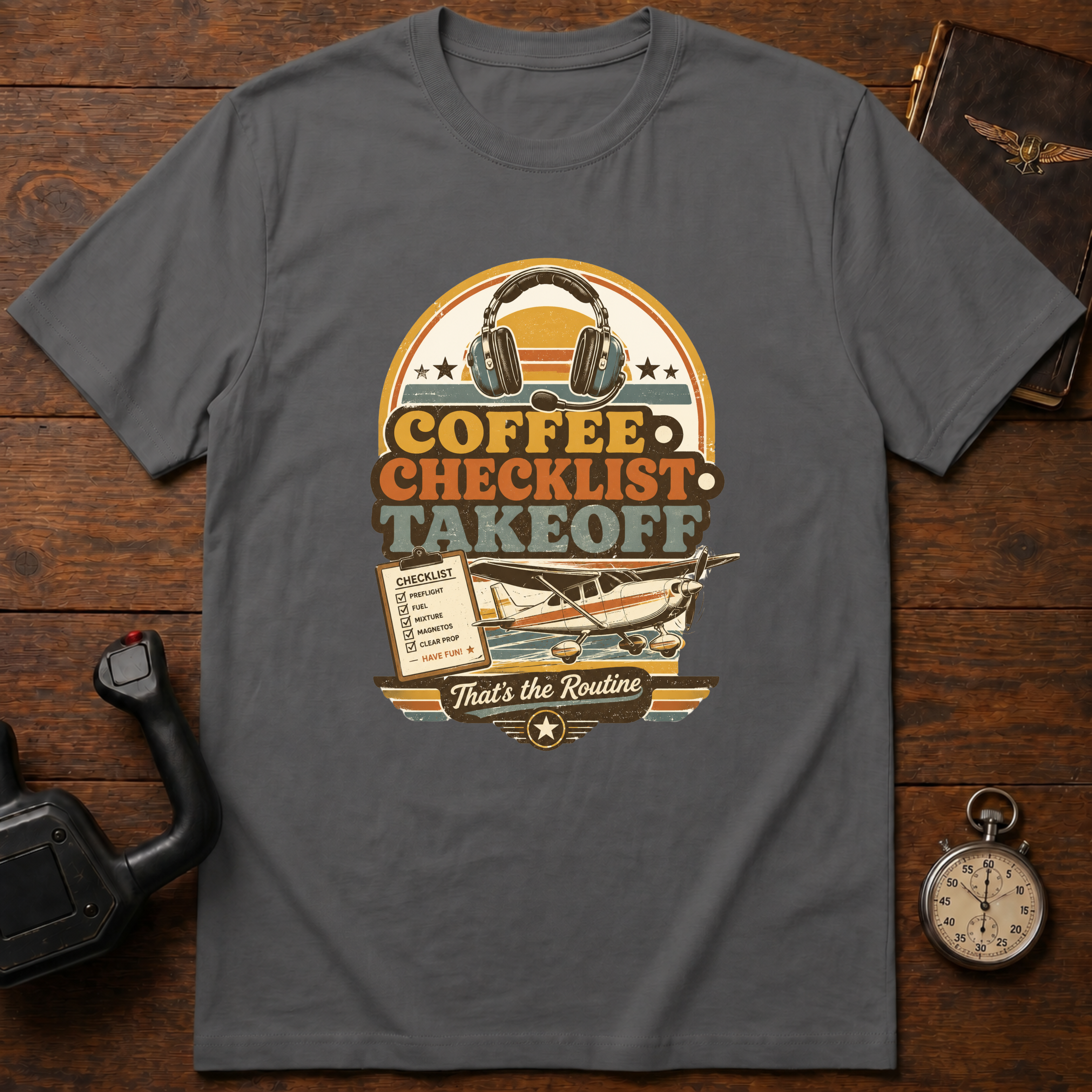 Coffee. Checklist. Takeoff T-Shirt