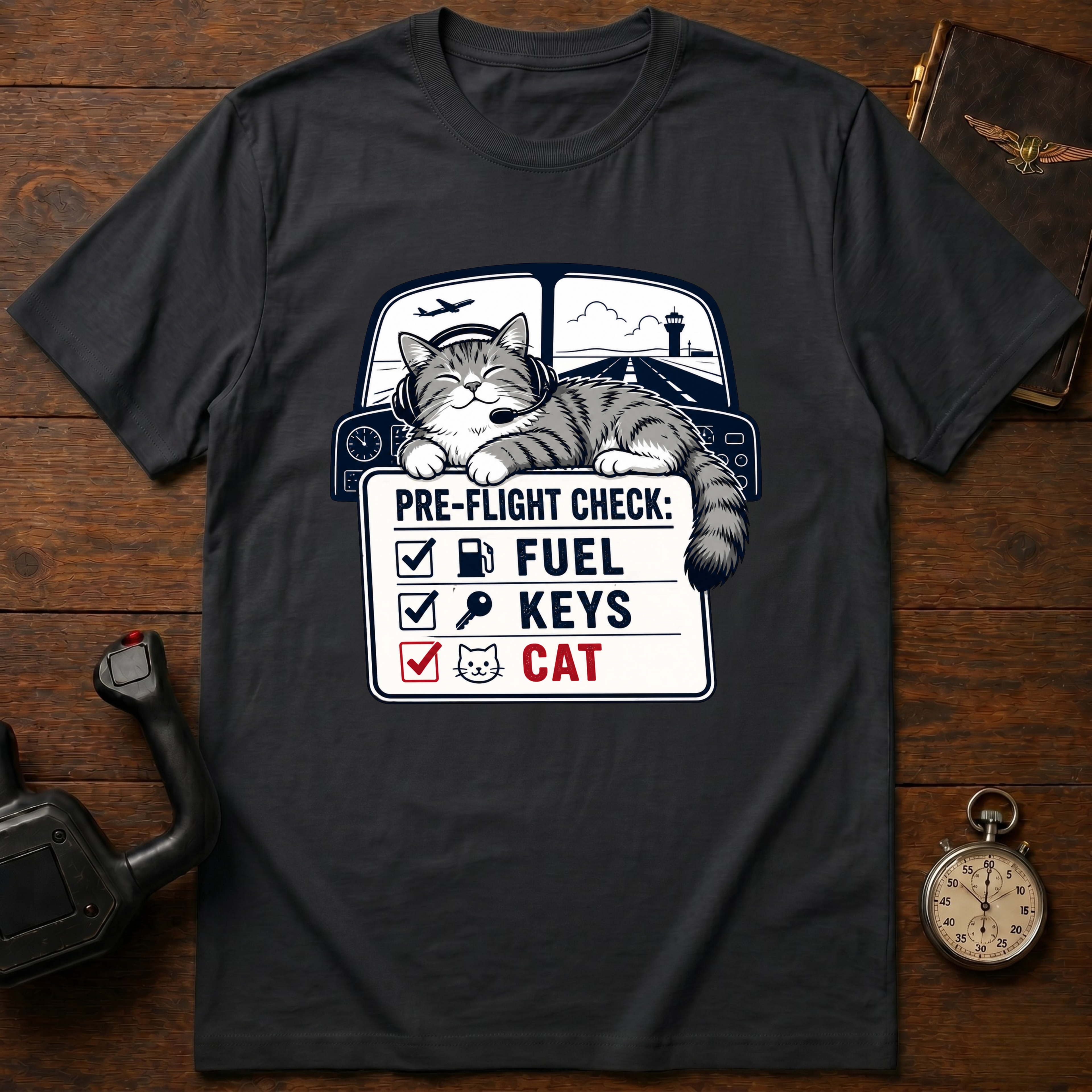 Pre-Flight Check - CAT T-Shirt