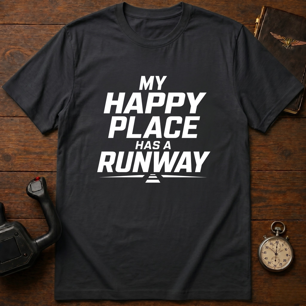 My Happy Place Has A Runway T-Shirt