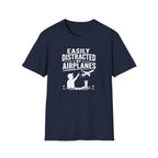 Easily Distracted By Airplanes T-Shirt