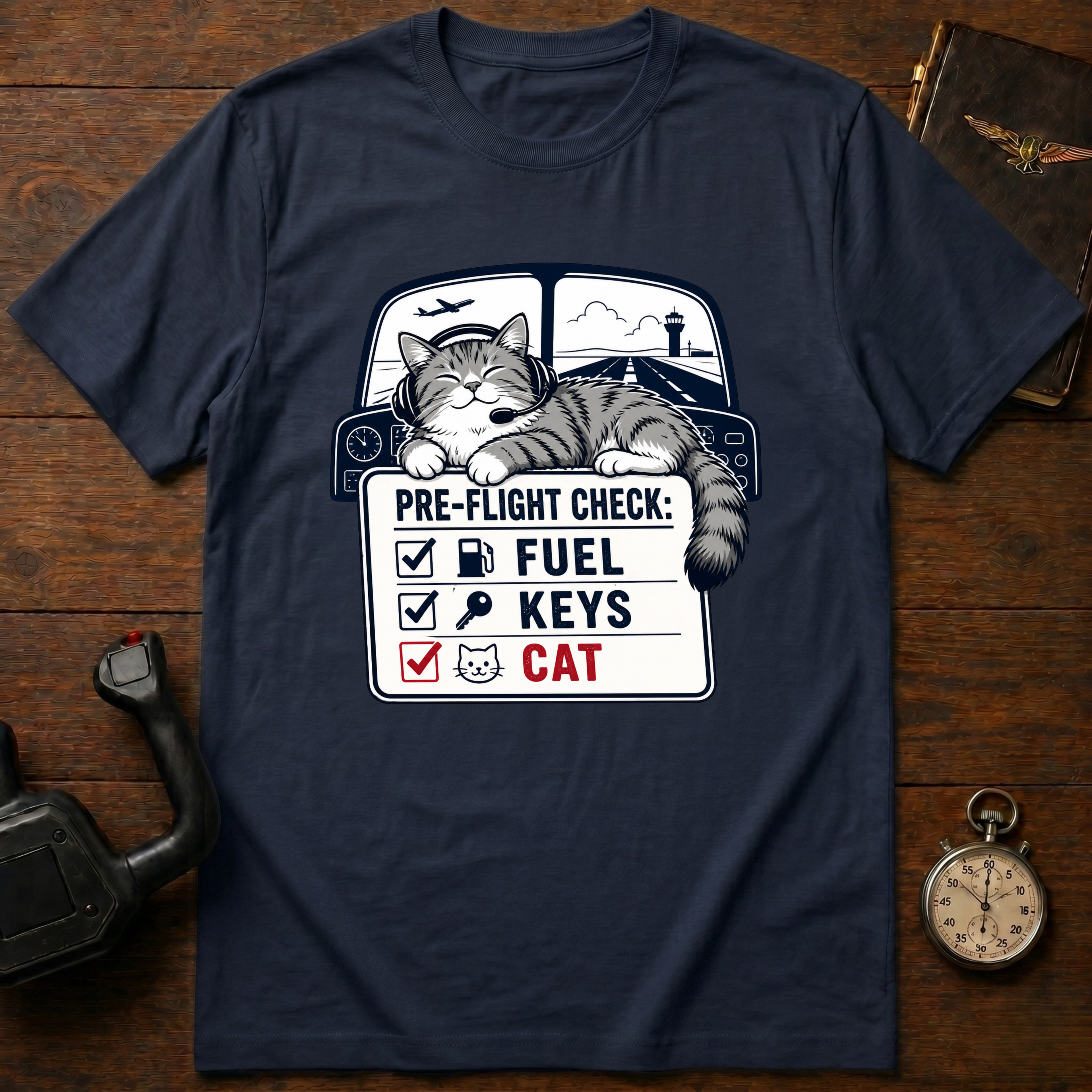 Pre-Flight Check - CAT T-Shirt