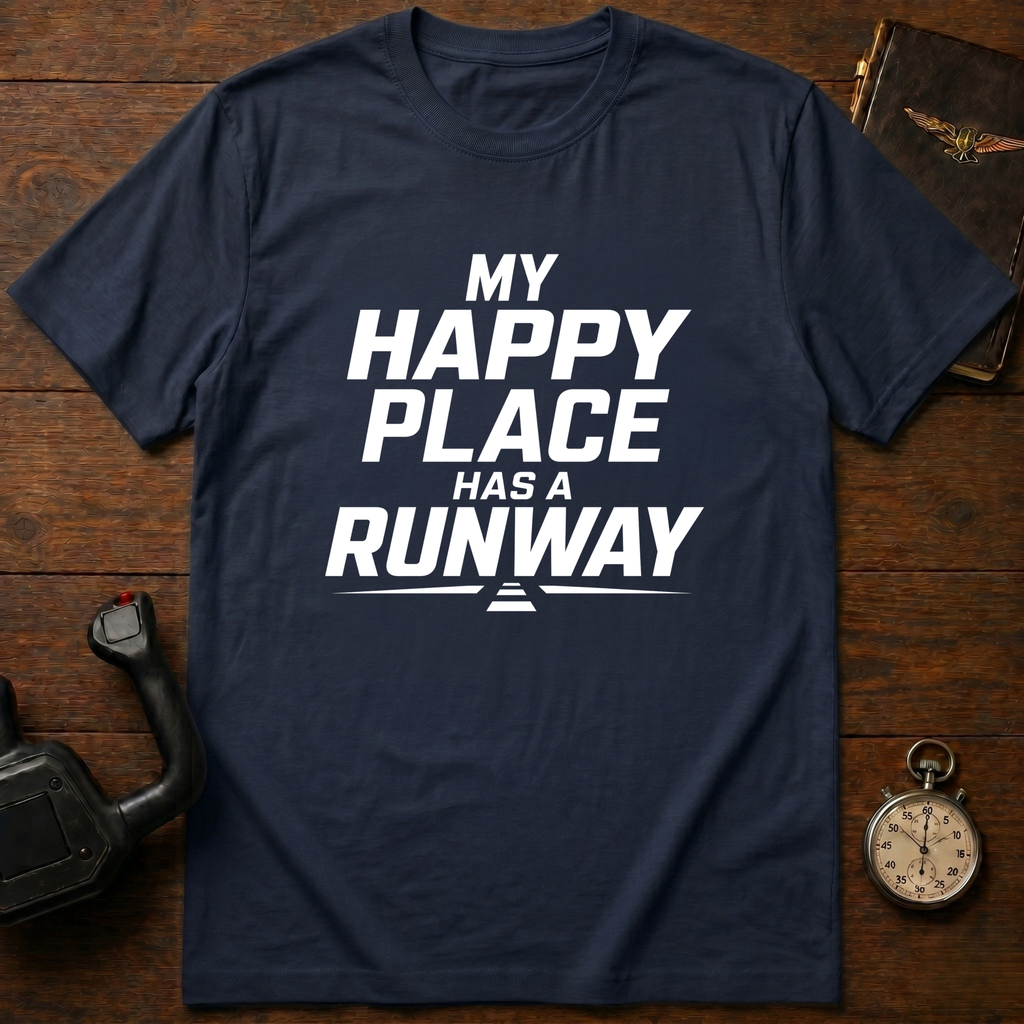 My Happy Place Has A Runway T-Shirt