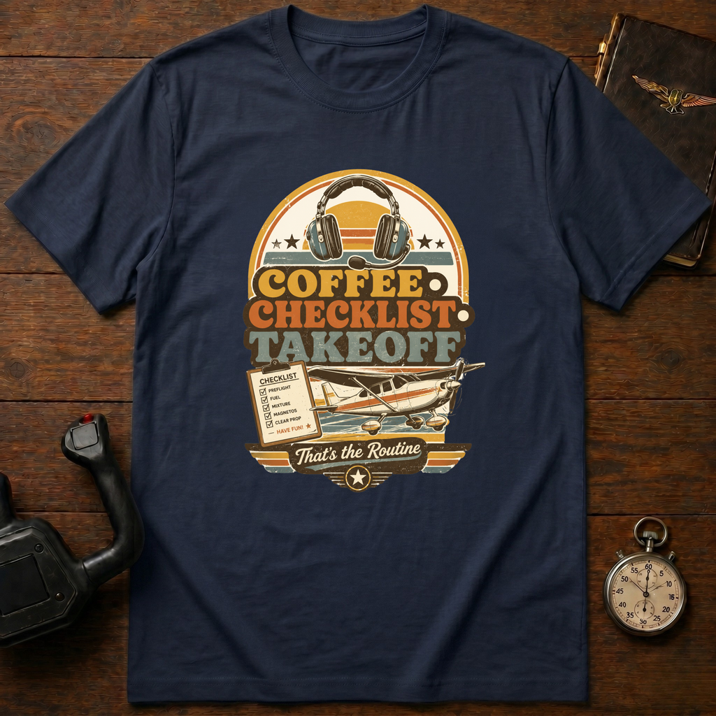 Coffee. Checklist. Takeoff T-Shirt