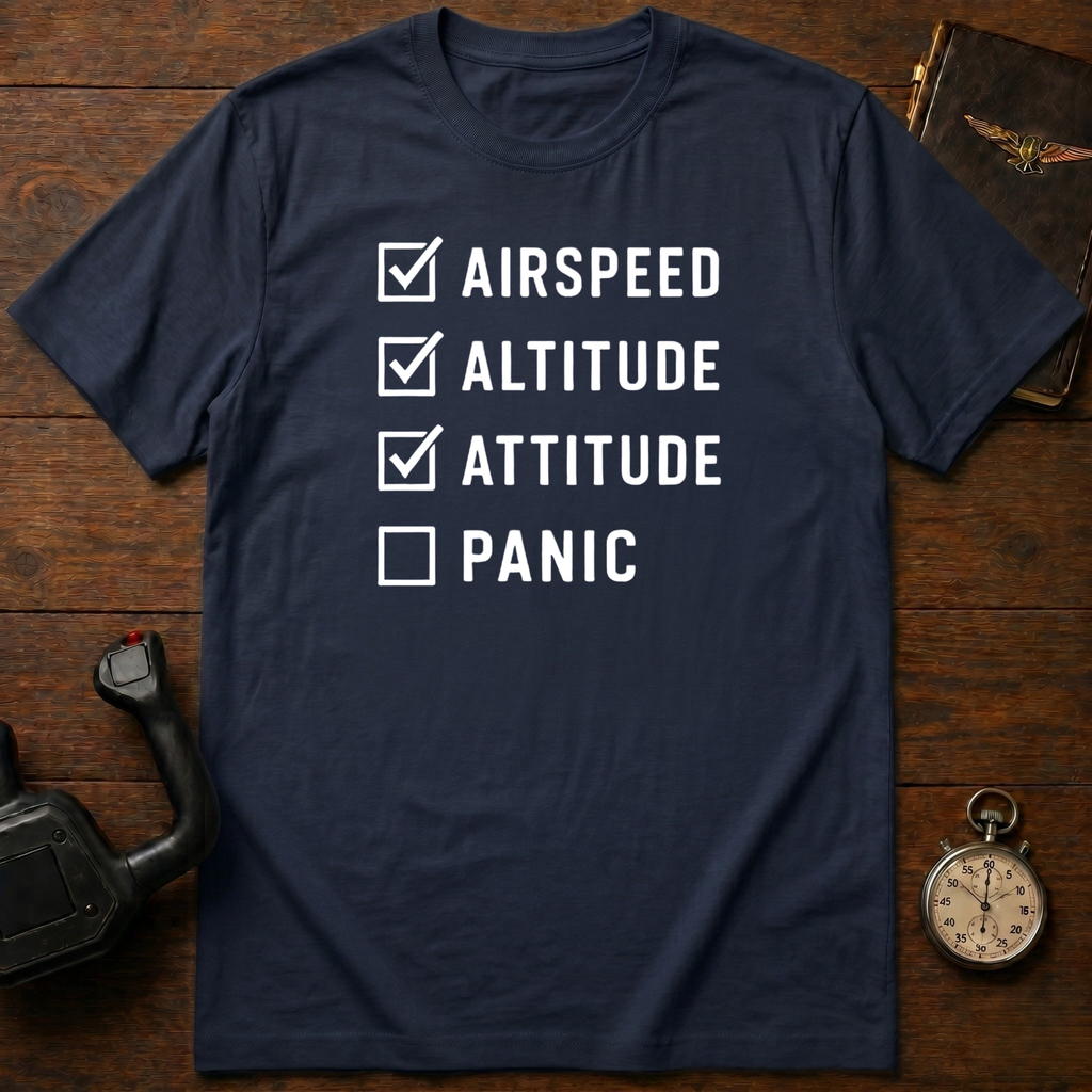 Airspeed Altitude Attitude Panic T-Shirt