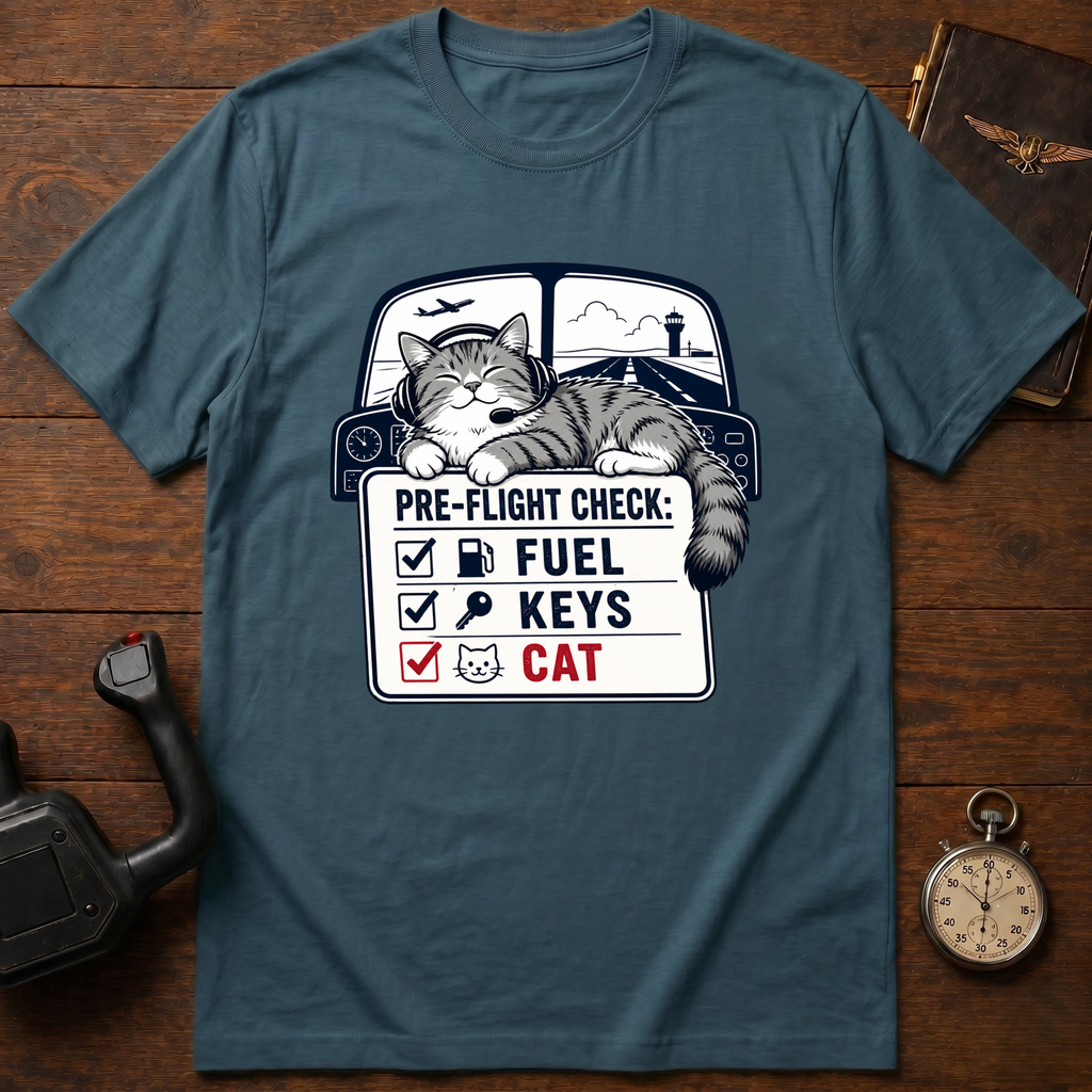 Pre-Flight Check - CAT T-Shirt