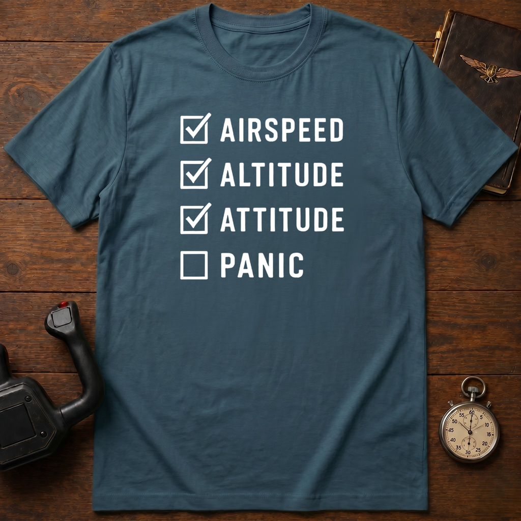 Airspeed Altitude Attitude Panic T-Shirt