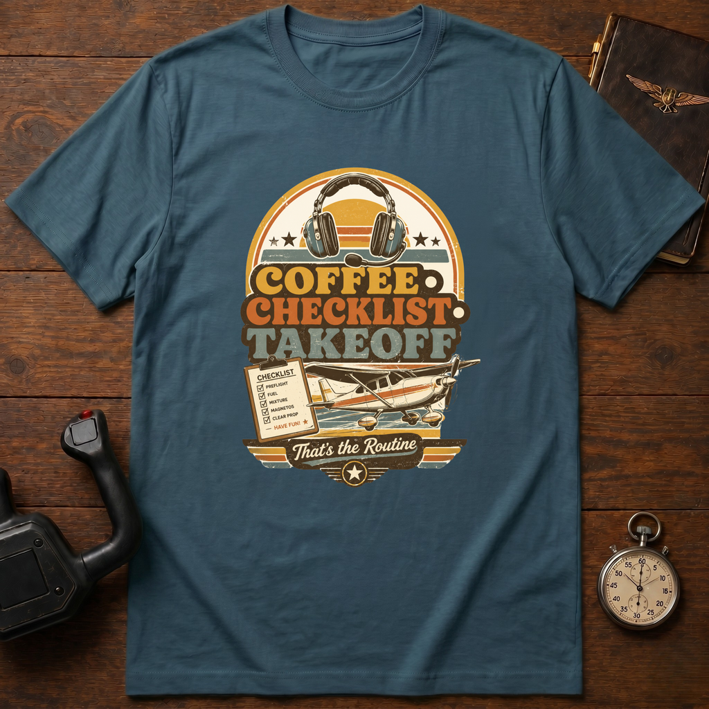 Coffee. Checklist. Takeoff T-Shirt