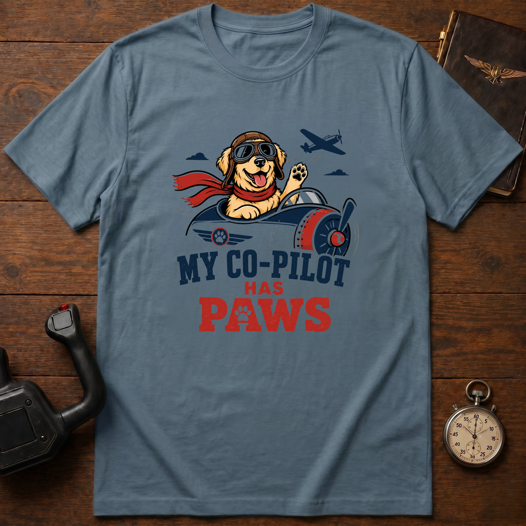 My Co-Pilot Has Paws T-Shirt
