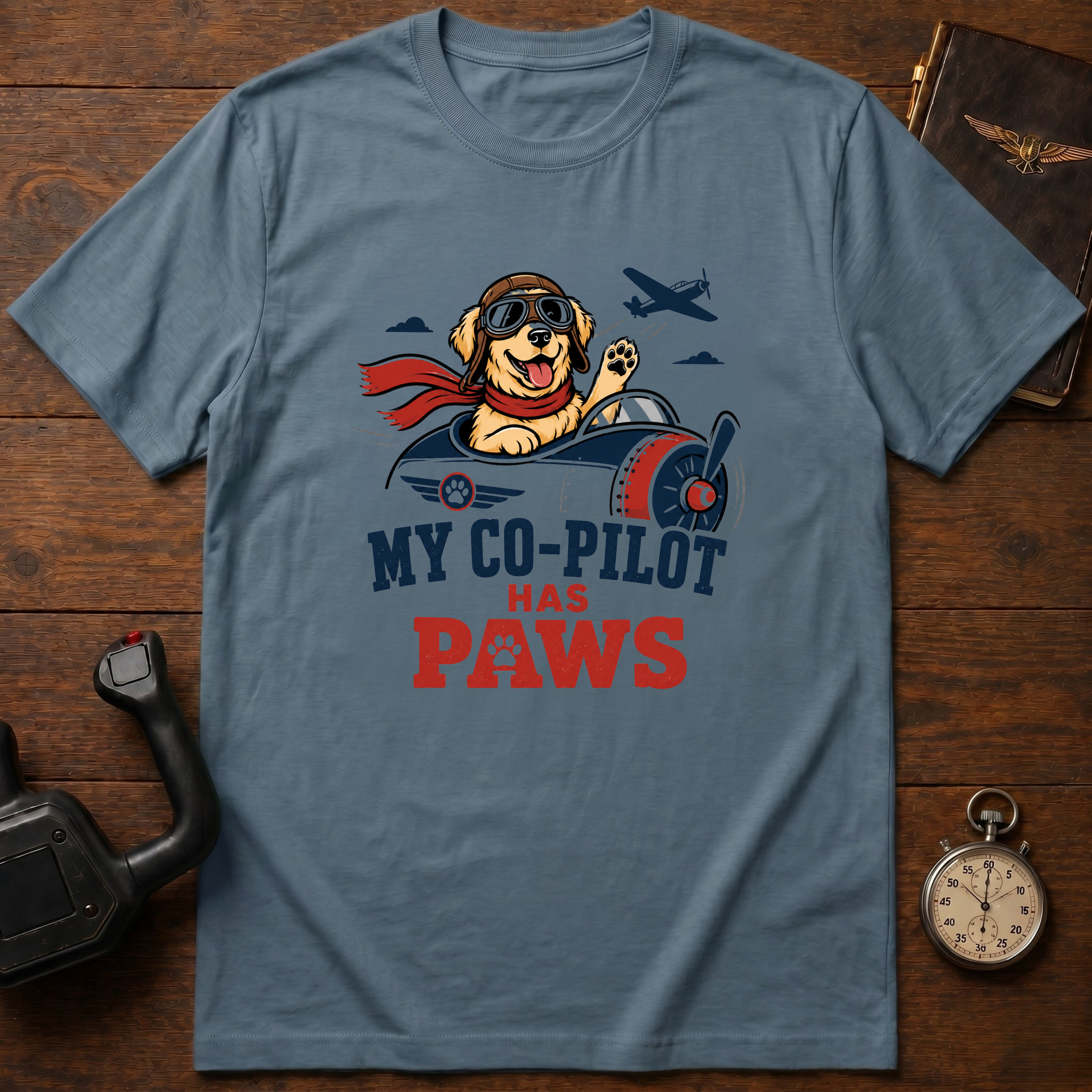 My Co-Pilot Has Paws T-Shirt